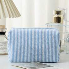 1pc Large Capacity Bubble Texture Pencil Case, Minimalist Pink Student Stationery Organizer Bag, Portable Travel Cosmetic Pouch - Multicolor - View 17