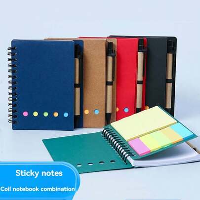 1张/5张装自粘便签本套装，适用于日记、笔记本、计划、学习、办公用品、返校必备品，可作为高中生、青少年、女孩的礼物。