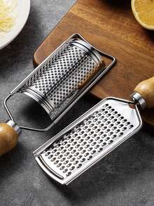 1件套不锈钢多功能姜丝刨丝器、胡萝卜刨丝器、柠檬刨丝器、奶酪刨丝器、扁平刨丝器，适用于厨房 - 彩色 - 查看 4