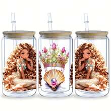 5-Piece Mermaid UV DTF Sticker - High Quality Self-Adhesive Glossy Sticker In Soft Bright Color (Blue, Pink, Purple, Turquoise), Large 9.4x4.3 Inch For 16oz Cups, Bottles, Home Decor - Ideal For Birthday Parties, Mermaid Themed Events - Perfect Gift For Mermaid Lovers, Party Decor, Vivid Tail Fin Pattern, Scratch Resistant Durable - Kiểu 2-5 tờ - Xem 2
