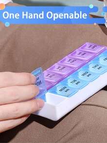 3-Layer Portable Pill Case, Reusable, Moisture-Proof, Lightweight & Convenient, Multiple Colors Available, Ideal For Travelers And Elderly, Convenient For Daily Carry, Can Store Vitamins, Medicines And Nutritional Supplements, Essential For Home, Outdoor And Back To School - Colorful - View 5