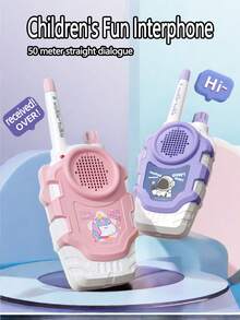 1 Pair Kids New Walkie Talkies, Family Interactive Toy For Roleplay, Long Distance Communication, Easy Operation For Quick Use By Children, Holiday Gift - Multicolor - View 11