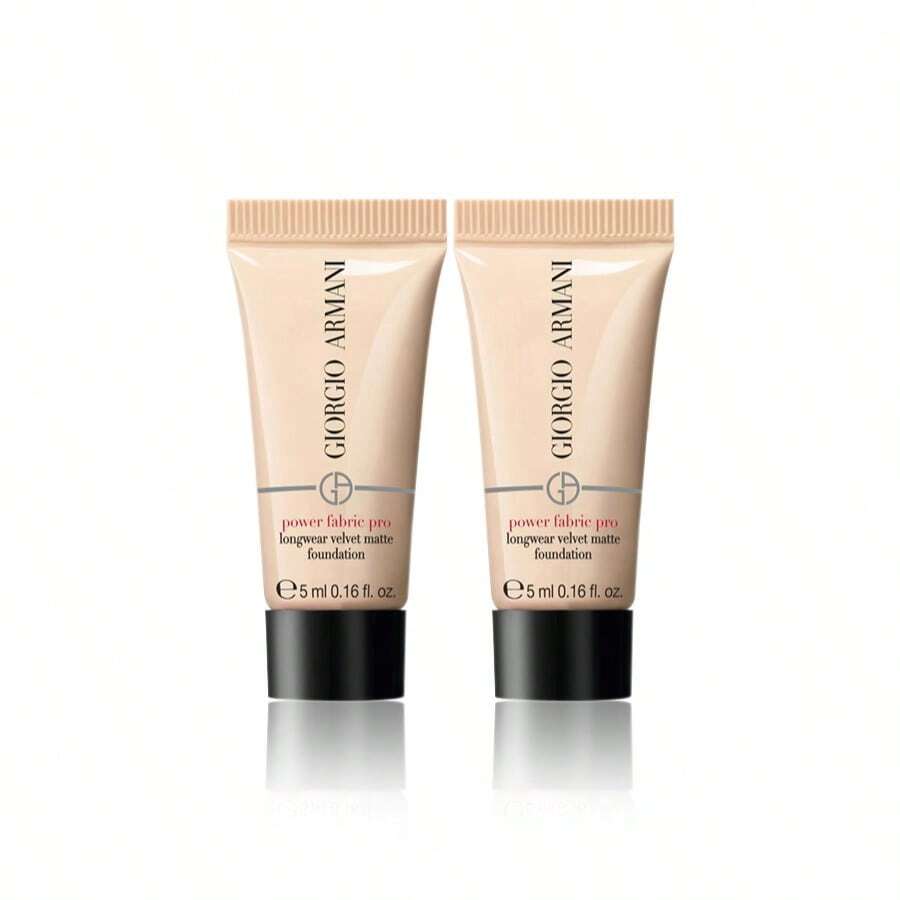 2pcs Armani Power Fabric Velvet Matte Foundation 1.5#, 5ml Each