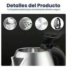 Iruibo Hervidor Eléctrico de 2L, Tetera de Acero Inoxidable con Auto-Apagado, Calentador de Agua Rápido para Cocina, Oficina y Hogar - Tipo de Enchufe A USA (110-127V) - Ver 6