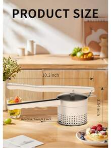 Prensa de patatas, prensas de acero inoxidable de alta resistencia para puré de patatas, herramienta de cocina para machacar batatas con ergonómico, fabricante de spaetzle - 1 - Ver 3
