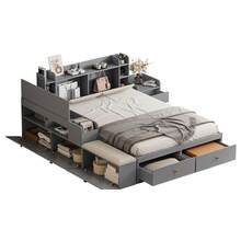 Sofa Bed Set - Gray + Wood + 140cm*200cm - View 9