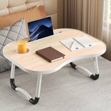 DYJ DAYIKA-S Laptop Bed Desk, Foldable Laptop Desk, Study Bed Desk, Sofa/Floor Office Desk, Convenient For Carrying Outside, Used For Work, Eating, Reading, And Writing - 香檳色 - 查看 1