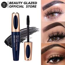 beauty glazed 5D蚕丝纤维睫毛膏，黑色浓密睫毛膏，柔软刷头，持久防水不晕染，打造假睫毛效果 - 黑色 - 查看 2