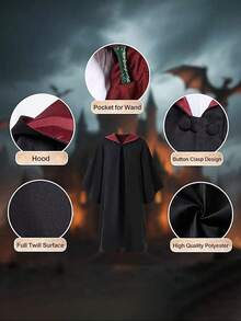 哈利·波特魔法长袍角色扮演服装 万圣节巫师长袍表演服装 毕业照服装；大学风格学生制服 - 彩色 - 查看 6