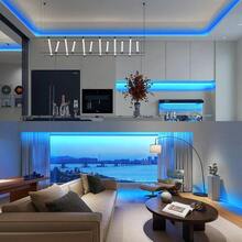 - Luces azules para espejo de cambiador, 16.5 pies, estilo, para espejo de cuerpo completo, mesa de maquillaje/espejo de bao espejo no incluido - Azul - Ver 6