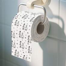 1pc 2-Ply/3-Ply/4-Ply Funny Novelty Toilet Paper, Creative Imitation Euro, Zebra, Poop, Heart-Shaped Wedding, Holding Hands Wedding, Coin Printed Toilet Paper Roll, Black Printed Toilet Paper Roll, Household Essential - Multicolor - View 19