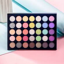 beauty glazed 35-Color Eyeshadow Palette, Rainbow Matte & Shimmer Eyeshadow Set, Bright Face Powder, Stage Makeup - 彩色 - 查看 5