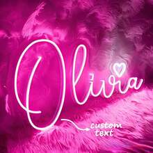 Customized Neon Light, USB Dimmable Neon Sign, Customizable, Suitable For Bedroom, Dormitory, Nursing Room Wall Decor, Personalized Heart-Shaped Neon Light, Christmas, Wedding, Birthday, Valentine's Day Gift, LED Neon Name Plate, Suitable For Christmas, Bedroom, Party, Commercial Lighting, Exquisite And Romantic