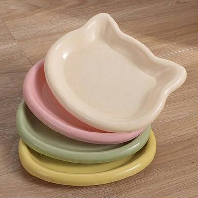 1/4/8pcs - Colorful Plastic Cat Bowls, Cartoon Cat Shaped, Protect Cat Whiskers, Prevent Chin Blackening, Also Suitable For Small Dogs - Can Hold Dry Food/Wet Food And Water - Easy To Clean, Can Hold Dry Food, Snacks And Canned Wet Food, Can Also Be Used As A Storage Bowl For Bone Fragments And Nut Shells. Christmas Gift, Fun Gift, Ramadan Gift, Personalized Gift.