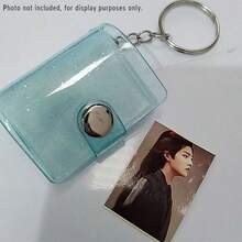 1pc/2pcs Mini Glitter Transparent Photo Album, 16 Capacity, With Keychain, 1 Inch Pocket Insert Style ID Photo Album, Minimalist & Elegant Student Portable Photo Album - Clear - View 9