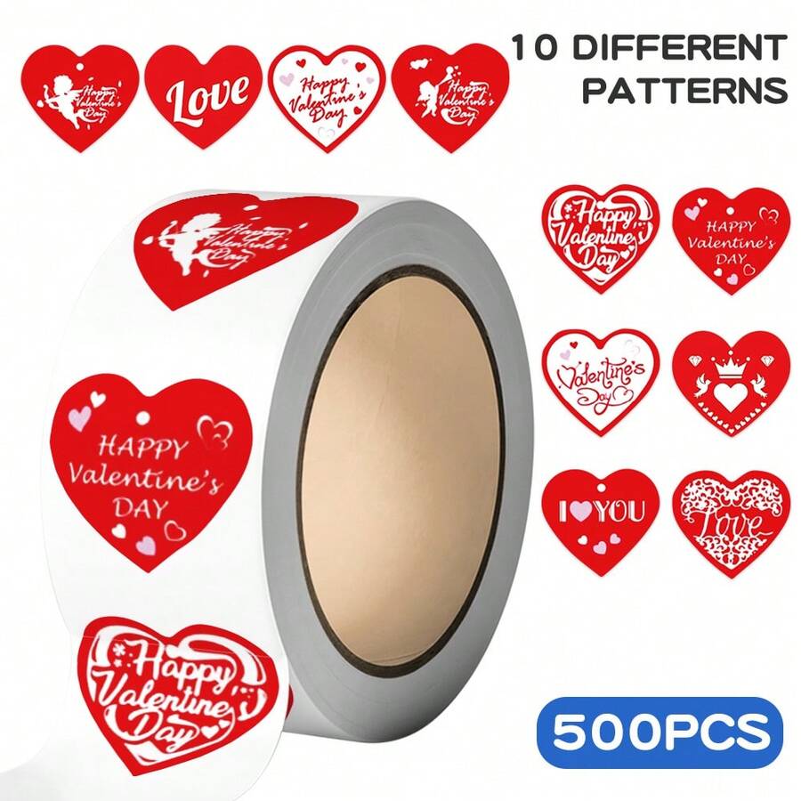 1 cuộn/500 miếng 520 miếng dán hình Graffiti thẩm mỹ tình yêu DIY Sổ tay Nhật ký Máy tính xách tay Vali Tủ lạnh Miếng dán tiệc làm quà tặng bạn bè - Nhiều màu - Xem 1