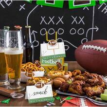 15/30 PCS Soccer Place Card For, Football Buffet Food Labels, Tent Name Cards For Boy Birthday And Baby Shower Party Table Setting Decorations Supplies (Football) - Multicolor - View 7