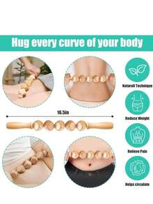 6合1按摩器木制按摩器，塑形按摩工具套装，木制理疗工具，用于缓解肌肉疼痛、塑形、勾勒轮廓和消除橘皮组织。 - 彩色 - 查看 7