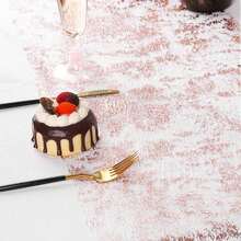 3 khăn trải bàn vàng hồng 11*108 inch dạng cuộn bằng lưới nhôm, thích hợp cho tiệc cưới, tiệc sinh nhật, nhà hàng, tụ họp, tự làm, phù hợp với bàn hình chữ nhật và bàn tròn - Nhiều màu - Xem 2