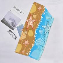 HAWTSummer Beach Ocean Seashells Hand Towels Decorative Set Of 2 Soft Absorbent Nautical Starfish Bath Hand Towels For Bathroom Home Hotel Spa Gym Yoga Nautical Beach Bathroom Decor 14"X28" - BeachOcean - View 6