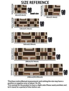【热销！！！】1 件装软橡胶厨房垫，3.5 毫米厚厨房地毯，现代简约美式复古风格厨房吸水垫，大尺寸地毯，可自行裁剪以适应厨房尺寸，表面织物材质，中间海绵层，底部橡胶层，适用于厨房地毯、厨房装饰、婚礼装饰、家居装饰、浴室垫、门垫、洗衣房垫、走廊地毯、客厅垫等。 - 彩色 - 查看 5