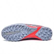 New Men's Football/Soccer Shoes Recommended For School, Match, Training, Low-Top, Short Studs, Non-Slip, Grip, Unisex Adult - Silver - View 3