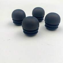 4pcs/20pcs/100pcs Semi-Circle Chair Leg Caps, Matte Finish, Fit Tube Diameter 22mm/25mm/32mm, Wall Thickness 1-2mm - Black - View 5