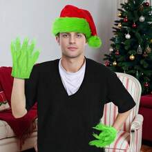 2pcs Gloves, New Party Cosplay Gloves, Christmas COS Gloves Prop, Funny Costume, In Stock - Multicolor - View 1