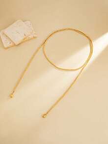 1件波西米亚风圆形CCB流苏Y形项链，奢华百搭的珠宝项链，女士礼物，适合日常、节日、派对等场合（多种佩戴方式） - 項鍊 - 查看 5