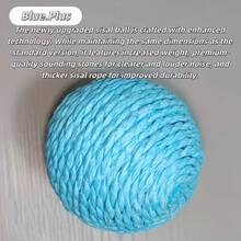 Balle de jouet pour chat en matériau naturel, durable et résistante aux morsures, conception sonore sans batterie, convient pour une utilisation intérieure et extérieure, excellent cadeau pour les propriétaires de chats, jouet pour animaux de compagnie pour le plaisir intérieur et extérieur, texture artisanale, jouet pour animaux de compagnie, divertissement pour chats, passe-temps pour animaux de compagnie - Multicolore - Voir 5