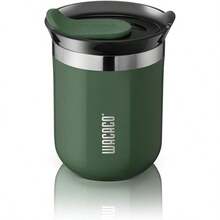 WACACO Octaroma Classico Taza de Cafe para Llevar de Aislamiento al Vacio Vaso de Viaje de Acero Inoxidable de Doble Pared conTapa para Beber a Prueba de Fugas 6 fl oz 180ml Verde - Verde - Ver 1