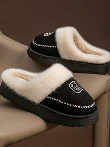 Women's Slippers, New Autumn/Winter Couples Indoor Wear, Warm Thermal Lined, Mom Shoes, Fuzzy Slippers For Men In Winter Insulation,Galentines,Puppy,Carnival,Party Decorations