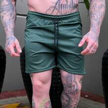 Kit Of 2 Men's 2-In-1 UV Sports Shorts, DryFit, For Gym, Training, Running, Cycling - KIT 2 Green - View 2