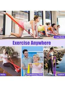 1条150厘米弹力筋膜带，瑜伽健身阻力筋膜带，运动拉伸训练绳，孕妇拉伸膜，健身器材，筋膜弹力拉伸带 - 彩色 - 查看 7