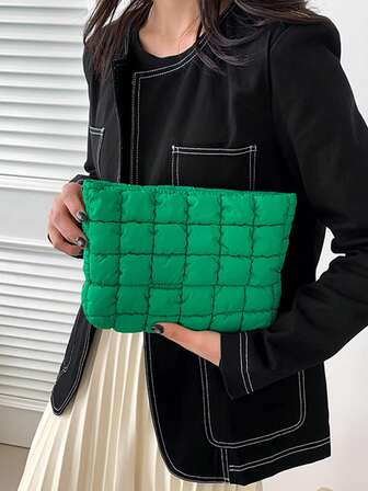 1Pc Makeup Bag Checker Cosmetic Bag Chessboard Grid Pink, Green Women Bags For Make Up Blue, Black Small Bag Storage Makeup Case Yellow, Purple Travelling Bags For Ladies, Pencil Case Daily Big Large Capacity Gifts For Friends And Teachers, Bathroom Living Room Lip Oil Organizer Make Up Bag Makeup Pouch Toiletry Bag Wash Bag Travel Essential Cruise Essentials Vacation Essentials For Men Women