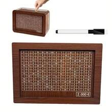 New Wooden Money Box Reusable Handmade Money Saving Box Crafts With Saving Money Goals Counter Coin Tray Storage Case Children - Multicolor - View 5