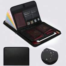 Documents Organiser A4 Expanding File - Fireproof Important Document Bag/Box - Black - View 1