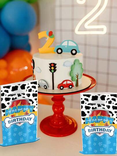  10/20/30 piezas Bolsas de regalo con tema de Paw Patrol, bolsas de dulces de plástico, recuerdos de fiesta de cumpleaños, cajas de regalo con diseños de dibujos animados lindos, decoraciones de fiesta completas y regalos sorpresa