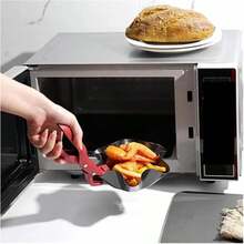 Kitchen Multifunctional High Temperature Resistant Bowl Clamp This Anti-Scalding Clip Can Be Used To Hold Dishes And1P Pots. The Silicone Material Is High-Temperature Resistant. It Is Suitable For Microwave Ovens And Ovens. It Can Be Used For Picking Up Dishes, Holding Vegetables, And Steaming Vegetables. It Is A Practical Anti-Scalding Tool In The Kitchen. - Random Color - View 8