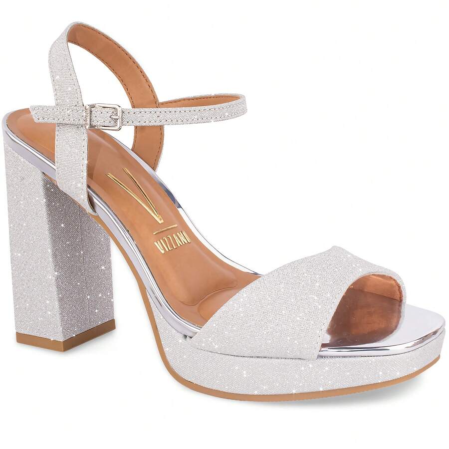 Vizzano Platform Sandal With Chunky Heel, Original, 6551-100 - Silver - View 1