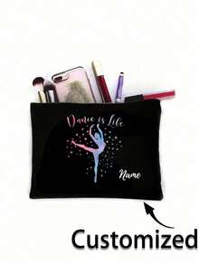 Custom Rhythmic Gymnastics Printed Cosmetic Bag - Dance Makeup Bag,Customizable To Your Exclusive Design, Storage Bag,Reusable Women's Toiletry Organizer, Handheld Party Pouch, School Pencil Case, Gymnastics Gift For School Cosmetic Bag Back To School Supplies Cosmetic Storage School Stuff Bag Organizer Room Stuff