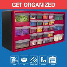 Akro-Mils 10126REDBLK 26 Drawer Plastic Parts Storage Hardware and Craft Cabinet 20" x 10-1/4" x 6-3/8" Red/BlackTool Chests & Cabinets - RojoNegro - Ver 5