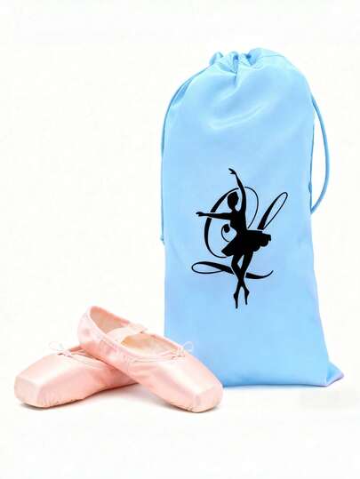 1/3pcs Satin Dance Shoe Storage Bags, Ballet Shoes, Soft Bottom Shoes, Satin Practice Attire Shoe Bags