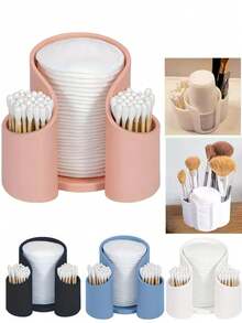 1个大容量桌面收纳盒，可放置牙线垫、化妆海绵和杯子 - 多隔层塑料材质，便携无异味，是梳妆台展示和化妆品收纳的理想之选，也可用于存放美甲用品和美甲配件。 - 彩色 - 查看 8