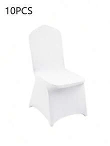 1/5/10/50/100 件装白色弹力氨纶椅套，适用于婚礼、宴会、派对、日常使用、餐桌装饰，高品质弹性（白色） - 白色 - 查看 7