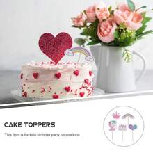 24pcs Unicorn Cake Toppers, Birthday Cake Decorations, Rainbow Cake Decorations For Kids Birthday Party - Multicolor - View 6