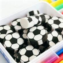 Tẩy đùn nhiều hình dạng (Thiết kế bóng đá/bóng rổ) - Tẩy nhiều màu sắc dễ thương dùng cho đồ dùng học tập, dụng cụ sửa lỗi viết thiết thực cho học sinh sử dụng hàng ngày, phụ kiện văn phòng phẩm vui nhộn cho lớp học và bài tập về nhà - màu đen - Xem 7