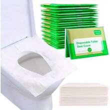 100/50 Pcs Disposable Toilet Seat Covers, Flushable Travel Toilet Seat Covers, Essential Travel Items For Toilet Training, Air Travel, Road Trips, And Camping - Green - View 1