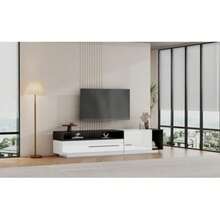 Television Stands & Entertainment Centers - Black White - View 1