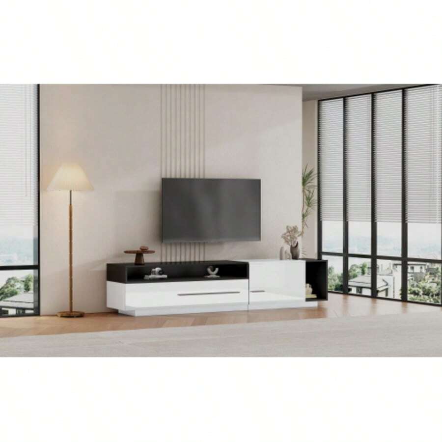 Television Stands & Entertainment Centers - Black White - View 1